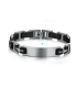 Armband för herrar i rostfritt stål med "snidade" detaljer av ett X.
